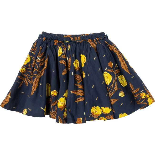 Girls Gianna Skirt, Navy Poppy - Skirts - 6