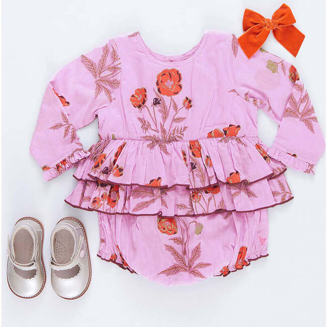 Baby Girls Heidi Bubble, Lavender Poppy - Onesies - 4