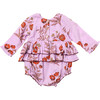 Baby Girls Heidi Bubble, Lavender Poppy - Onesies - 5