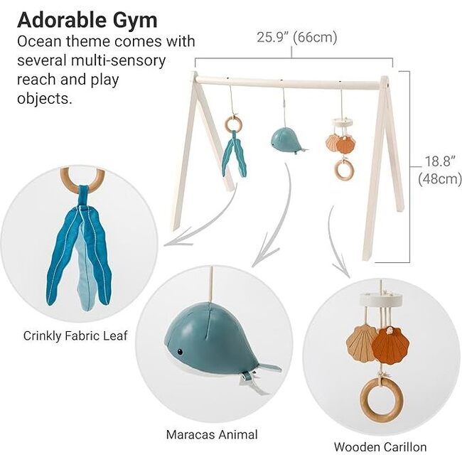 Wooden Activity Gym - Ocean - Activity Gyms - 3