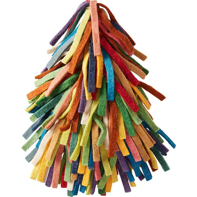 Christmas Tree Topper, Multicolor Fringe