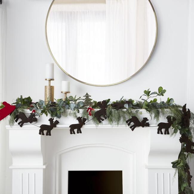 Reindeer Garland, Brown/Red - Garlands - 2