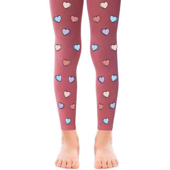Love in 3D Girls Tights, Pink