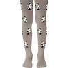 Bear Hug Girls Tights, Grey - Tights - 1 - thumbnail