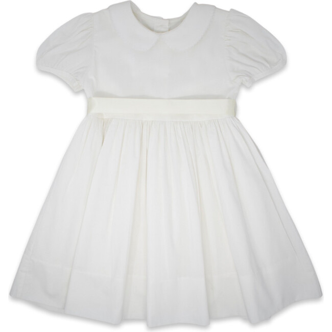 Patty Woven Peterpan Collar Dress, Cream