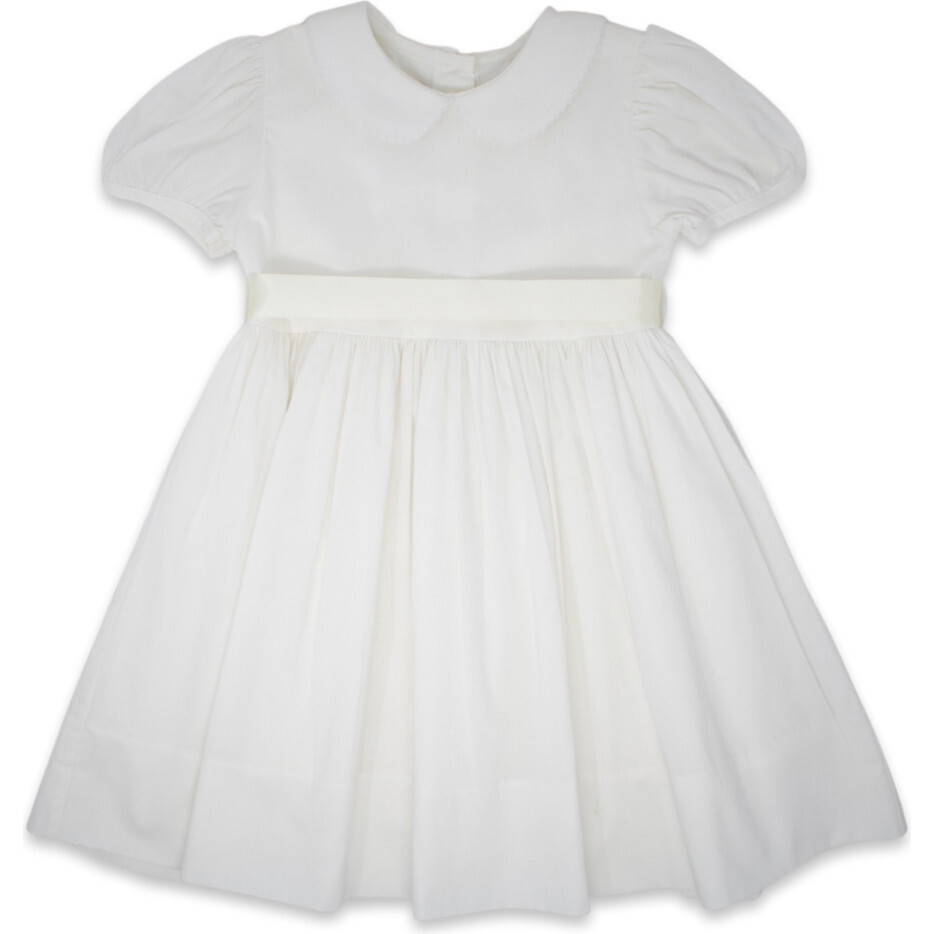 Patty Woven Peterpan Collar Dress, Cream - Dresses - 1