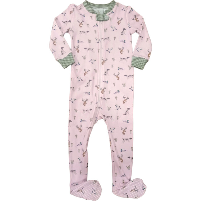 Once Upon A Time Hunter Print Footie, Pink