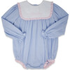 Hope Chest Long Sleeve Minigingham Bubble, Blue - Onesies - 1 - thumbnail
