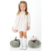 Betsy Pumpkin Print Smocked Neck Top & Bloomer Set, Pink - Mixed Apparel Set - 2