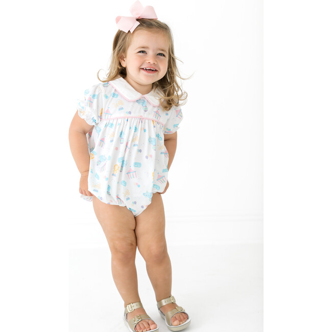 Charleston Circus Print Peterpan Collar Bubble, Multicolors - Onesies - 3