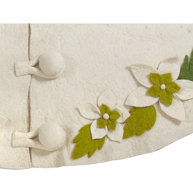 Felt Greenery Tree Skirt, Cream - Tree Skirts - 4