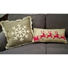 Reindeer Pillow Cover, Red/Grey - Decorative Pillows - 2