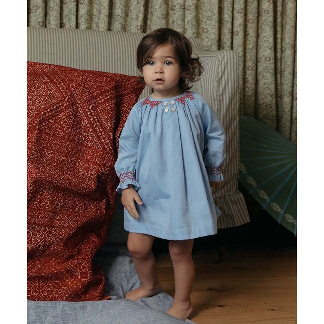 Willa Baby Dress, Light Blue - Dresses - 2