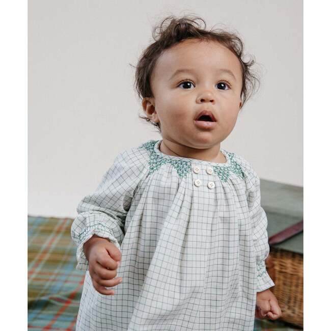 Willa Baby Dress, Green Tattersall - Dresses - 2