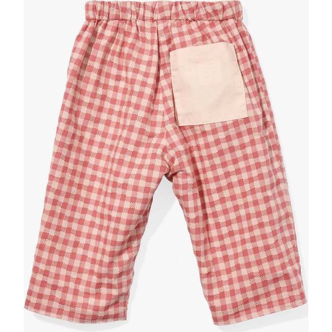 Reversible Baby Pant, Pink Gingham - Pants - 3