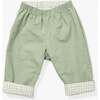 Reversible Baby Pant, Green Tattersall - Pants - 4