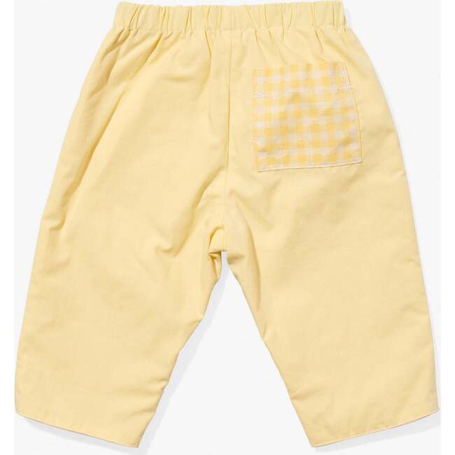 Reversible Baby Pant, Yellow Check - Pants - 6