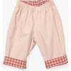 Reversible Baby Pant, Pink Gingham - Pants - 6