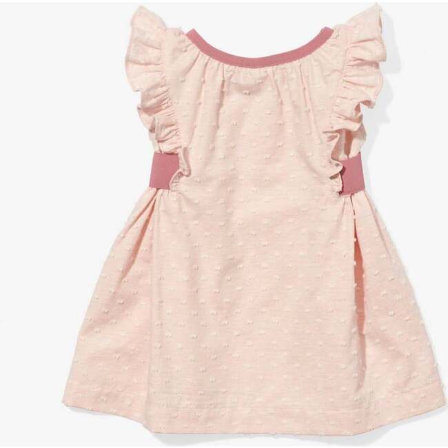 Edie Baby Dress, Pink Swiss Dot - Dresses - 3