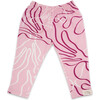 Reef Print Embroidered Leggings, Dark Pink & white - Leggings - 1 - thumbnail