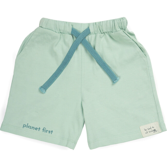 Planet First Unisex Knit Shorts, Aqua