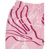 Reef Print Embroidered Leggings, Dark Pink & white - Leggings - 3