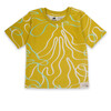 Reef Print Unisex Short Sleeve T-Shirt, Mustard - T-Shirts - 1 - thumbnail