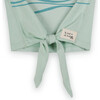 Ripple Print Tie-Up Vest, Aqua - Vests - 3