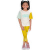 Dream T-Shirt With Ripple Leggings Set, Coral & Mustard - Mixed Apparel Set - 3