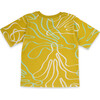 Reef Print Unisex Short Sleeve T-Shirt, Mustard - T-Shirts - 2