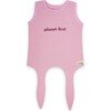 Planet First Slogan Vest With Reef Print Shorts Set, Pink & Dark Blue - Mixed Apparel Set - 3