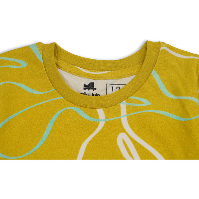 Reef Print Unisex Short Sleeve T-Shirt, Mustard - T-Shirts - 3