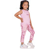 Reef Print Embroidered Leggings, Dark Pink & white - Leggings - 7