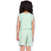 Ripple Print Tie-Up Vest, Aqua - Vests - 7