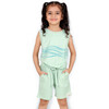 Ripple Vest With Matching Planet First Shorts Set, Aqua - Mixed Apparel Set - 6