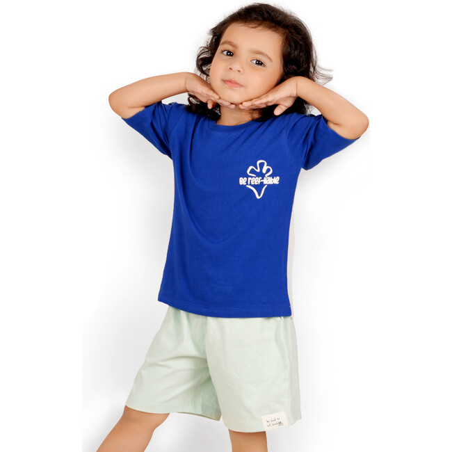 Be-Reefliable Drop Shuoulder T-Shirt, Blue - T-Shirts - 5