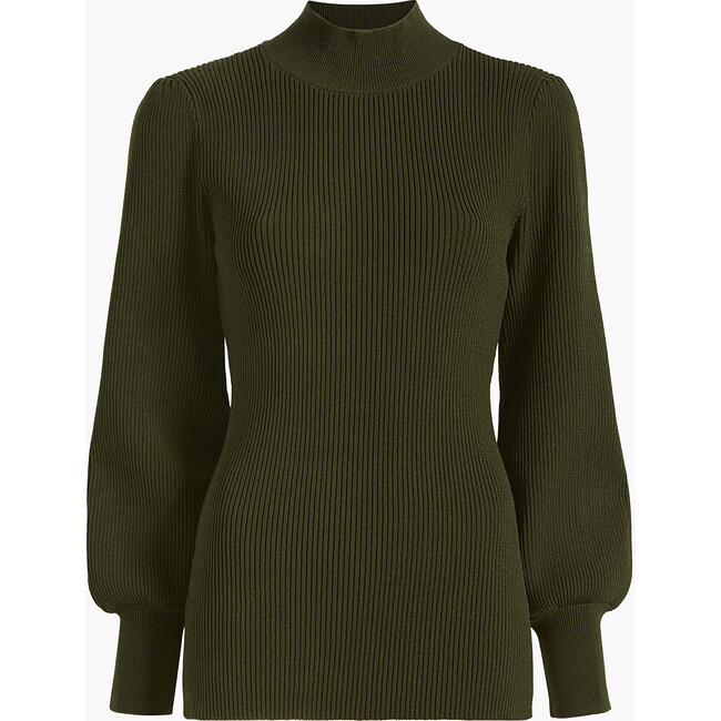 The Winter Sweater, Leaf Green Rib Knit