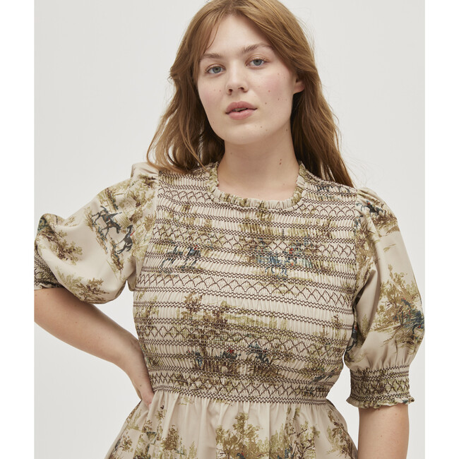The Vivi Nap Dress, Multi Equestrian Toile Stretch Crepe - Dresses - 2
