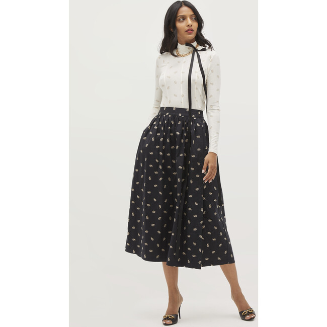 The Krista Skirt, Khaki Autumn Paisley - Skirts - 2