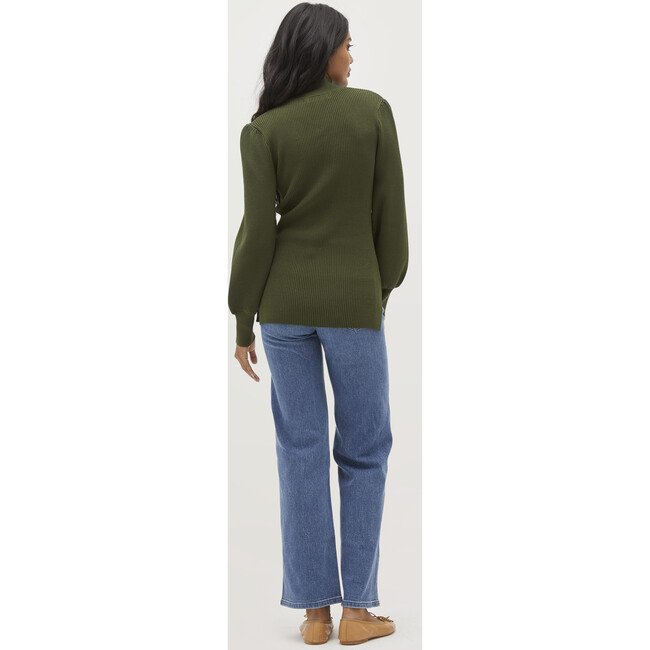 The Winter Sweater, Leaf Green Rib Knit - Sweaters - 6