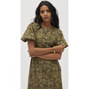 The Constance Dress, Green Multi Foliage Stretch Crepe - Dresses - 7