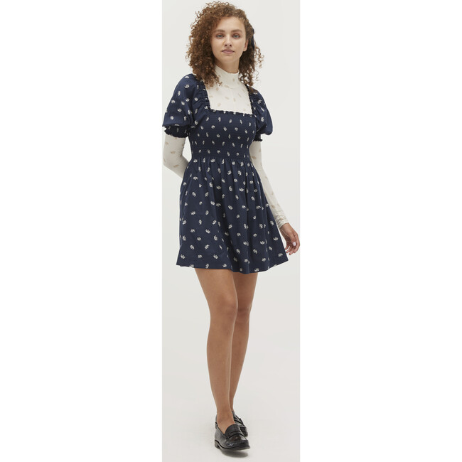 The Athena Nap Dress, Navy Autumn Paisley Jacquard - Dresses - 7