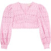 Cecilia Top, Pink - Blouses - 1 - thumbnail