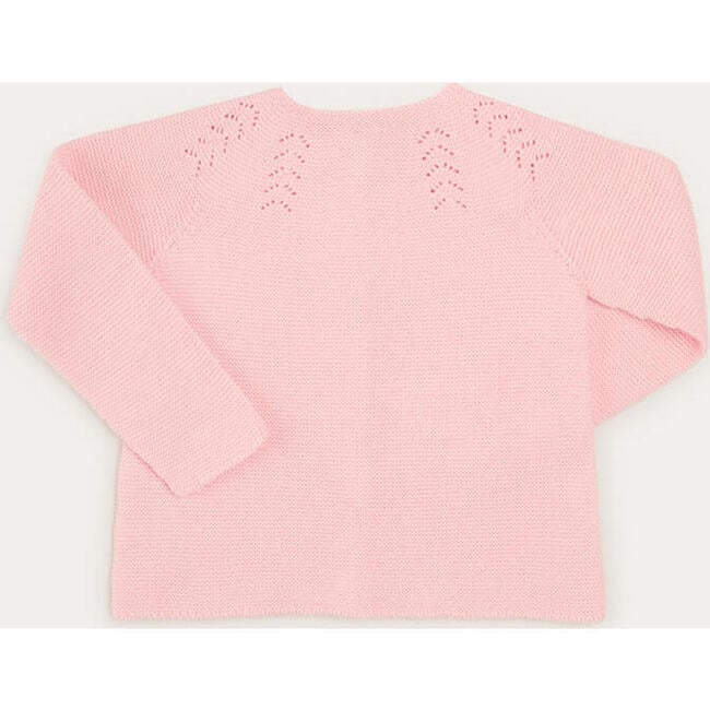 Openwork Cardigan, Pink - Cardigans - 4