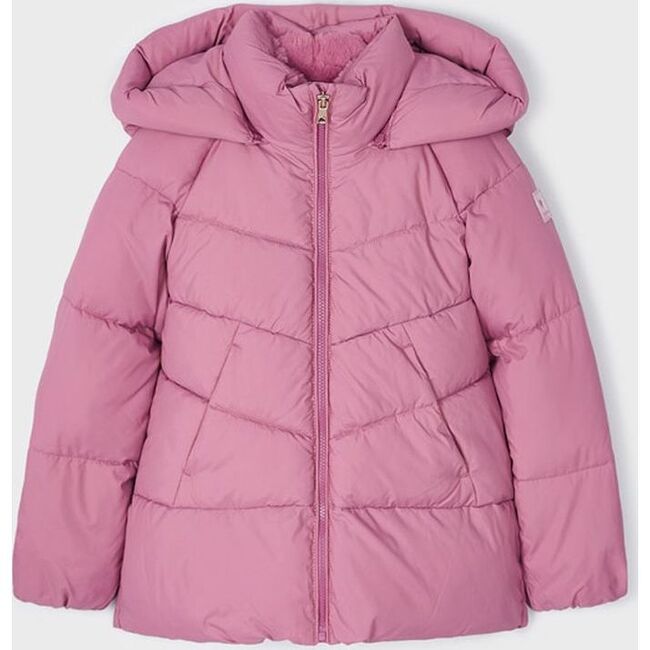 Hooded Puffer Jacket, Pink