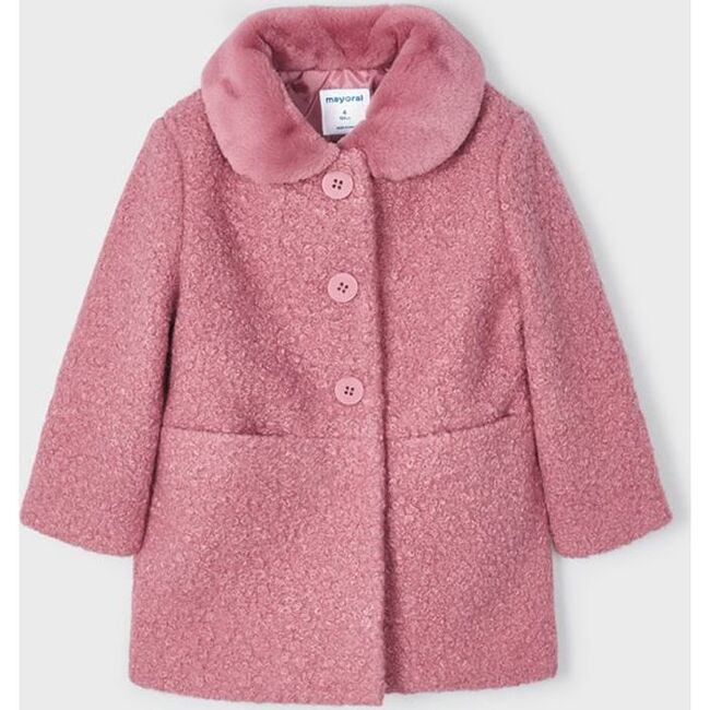 Rose Shearling Coat, Pink