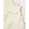 Pleated Knit Tulle Dress, Beige - Dresses - 2