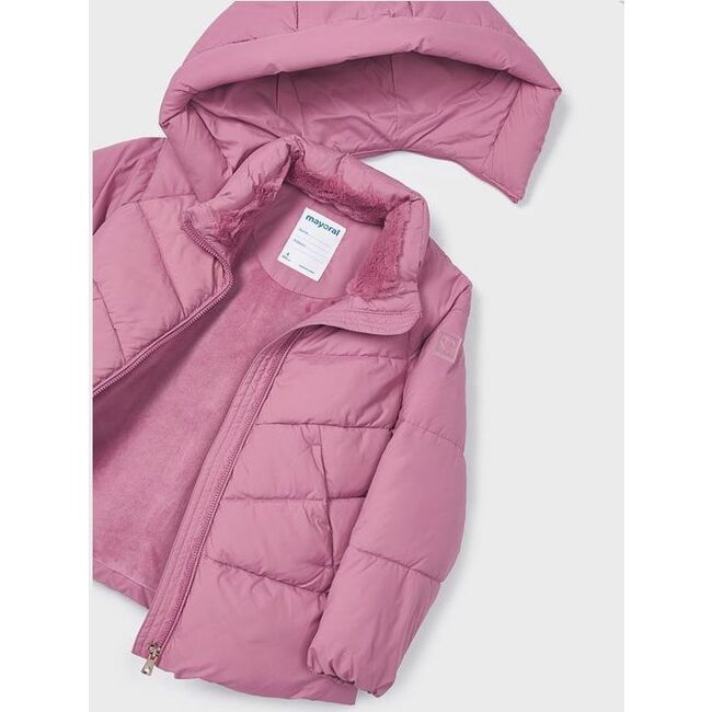 Hooded Puffer Jacket, Pink - Jackets - 2