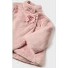 Rose Bow Overlap Faux Fur Coat, Pink - Coats - 2