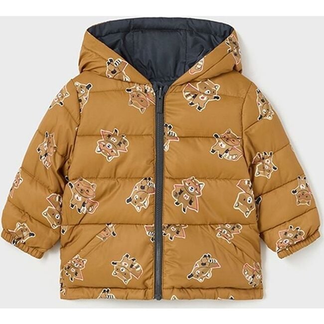 Hooded Reversible Coat, Grey
